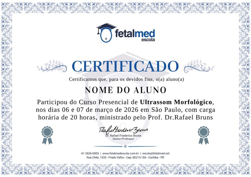 Certificado da Fetalmed Escola